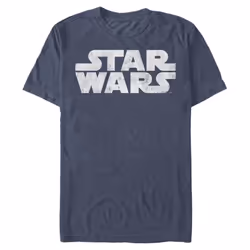 Star Wars Mens Simplest Logo Graphic Tee Navy Heather X-Large