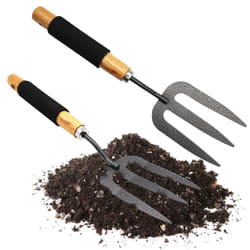 2pk Heavy Duty Garden Fork Set Hand Tools for Gardening Weeding Cultivator Kit