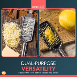 Hand Held Cheese Grater with Stainless Steel Handle Ginger Lemon Zester Slicer