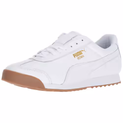 PUMA Men's ROMA CLASSIC GUM Sneaker  Puma White-Puma Team Gold  9