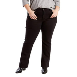 Levi's Women's Plus-Size 414 Classic Straight Jeans  Soft Black  38 US 22 S
