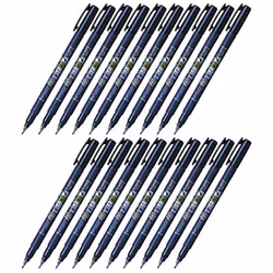 Tombow Fudenosuke Brush Pen (GCD-111) Hard Tip Blue Body Value Set of 20
