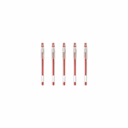 Pilot HiTecC 04 Gel Ink Pen  Ultra Fine Point 04mm  Red Ink  LH20C4  Value Set of 5