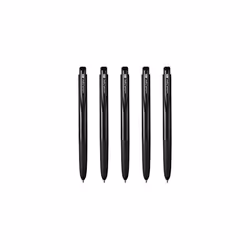 Uni-ball Signo RT1 Retractable Gel Ink Pen Ultra Micro Point 0.28mm Rubber Grip Black Ink UMN-155-28 Value Set of 5