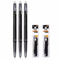 Pilot FriXion Ball Slim 038 Retractable Erasable Gel Ink Pen Extra Fine Point 0.38mm Black Ink 3 Pens & 6 Refills Value Se ...