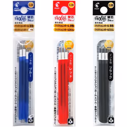Pilot Gel Ink Refills for FriXion Ball 3 Gel Ink Multi Pen & FriXion Ball Slim 038 Gel Ink Pen 0.38mm Black/Blue/Red Ink 3 ...