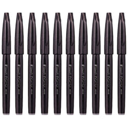 Pentel Fude Touch Brush Sign Pen (SES15C-A) Black Ink  Felt Pen Like B