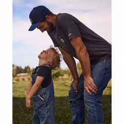Carhartt boys Washed Denim Bib Overall  Medium Wash  4T US