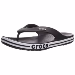 Crocs Men's and Women's Bayaband Flip Flop Black/White 12 US Women /