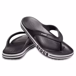 Crocs Men's and Women's Bayaband Flip Flop  Black/White  12 US Women /