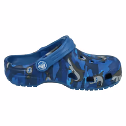 Boys Crocs Shark Detailed Clogs Classic Shark Clog PS - Blue, UK 9 Child