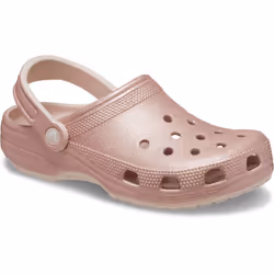 ) Crocs Classic Glitter Thermoplastic Quartz Clogs - Pink, 8 (Adults'