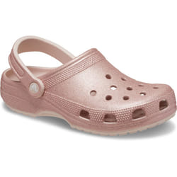 ) Crocs Classic Glitter Thermoplastic Quartz Clogs - Pink, 8 (Adults'