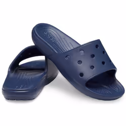 Crocs Unisex Classic Slide Lightweight Slip On Beach Flip Flops Sandals - Navy - US M7W9