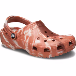 ) Crocs Marble Thermoplastic Dark Clay/Multi Clogs - Brown, 8 (Adults'