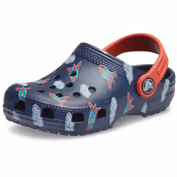 crocs Kids classic graphic clog, Rocketsclouds, 4 Toddler