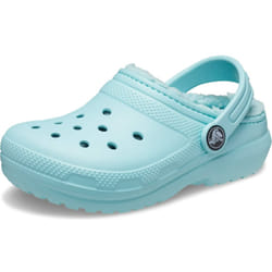 Crocs Unisex-Child Classic Lined Clogs Pure Water 1 US Unisex Little Kid