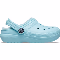 Crocs Unisex-Child Classic Lined Clogs Pure Water 1 US Unisex Little Kid