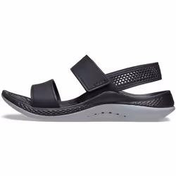 crocs LiteRide 360 Sandals for Women, BlackLight grey, 6