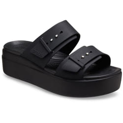 ) Crocs Brooklyn Thermoplastic Women's Black Sandals - Black, 7 (Adults'