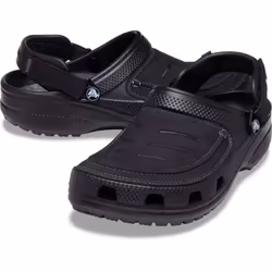 ) Crocs Yukon Vista II Polyurethane Men's Black/Slate Grey Clogs - Black, 6 (Adults'