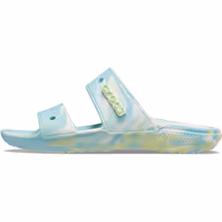 crocs Unisex-Adult classic Tie Dye Two-Strap Sandals  Pure WaterMulti