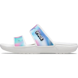 crocs Unisex-Adult classic Tie Dye Two-Strap Sandals  Solar Rainbow  14 Men16 Women
