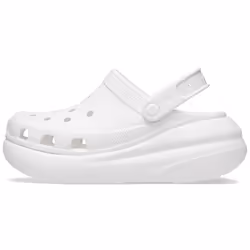 ) Crocs Classic Crush EVA Women's White Clogs - White, 4 (Adults' - Additional view 4
