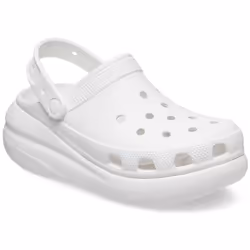 ) Crocs Classic Crush EVA Women's White Clogs - White, 5 (Adults'