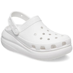 ) Crocs Classic Crush EVA Women's White Clogs - White, 8 (Adults'