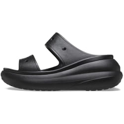 Crocs Unisex-Adult Classic Crush Sandal  Black  6 Men/8 Women