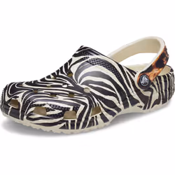 Crocs Unisex-Adult Classic Animal Print Clogs | Zebra and Leopard Shoes Bone/Multi Animal 7 Men/9 Women