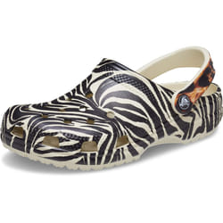 Crocs Unisex-Adult Classic Animal Print Clogs | Zebra and Leopard Shoes Bone/Multi Animal 7 Men/9 Women