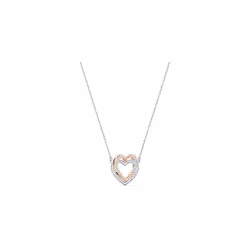 Swarovski Infinity necklace, Heart, White, Mixed metal finish
