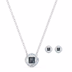 Swarovski womens Necklace Set with Mixed Metal Plated chains clear and colored crystals