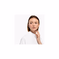 Swarovski Attract Hoop Earrings, Circle, White, Rhodium Plated