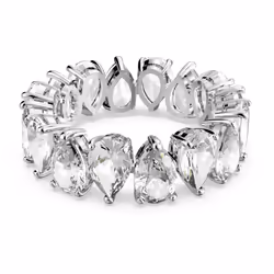 Swarovski Pear Vittore Ring Womens Ring with Pear-Shaped White crysta