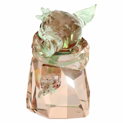 SWAROVSKI Star Wars The Mandalorian  The Child Crystal Figurine  Teal and Brown Crystals