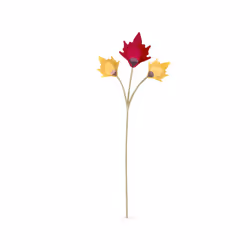 SWAROVSKI Garden Tales Autumn Leaves Figurine Golden-Yellow and Red Swarovski Crystals and Brushed Champagne Gold Tone-Finis ...