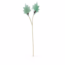 SWAROVSKI Garden Tales Holly Leaves Figurine Green and Red Crystals and Brushed Champagne Gold Tone-Finish Stem Part of The ...