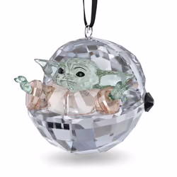 Swarovski Star Wars The Mandalorian Grogu Ornament Multicolored Crystals Hanging Decoration Part of The Swarovski Star War ...
