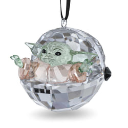 Swarovski Star Wars The Mandalorian Grogu Ornament  Multicolored Crystals  Hanging Decoration  Part of The Swarovski Star Wars Collection