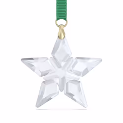 Swarovski Annual Edition 2023 Little Star Ornament with Green Ribbon and Gold-Tone Finished Accents  Part of the Swarovski An ...