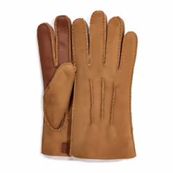 UGG Men's Contrast Sheepskin Touchscreen Glove  Chestnut  Large