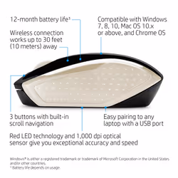 HP Wireless Mouse 200 (Silk Gold) - Additional view 4
