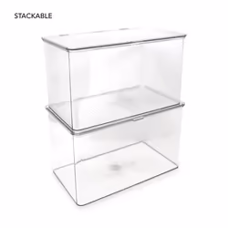 Isaac Jacobs Large Stackable Organizer Bin (10.75  x 6.5  x 6.1 ) w Hi