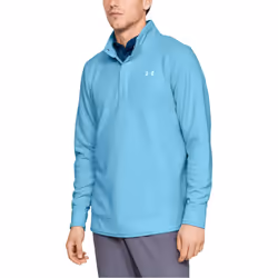 Under Armour Mens Sweaterfleece Snap Mock Storm Water Repellent Sweater - M, Venetian Blue