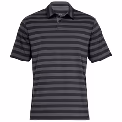 Under Armour Mens CC Scramble Stripe Charged Cotton Polo Shirt - S, Black
