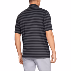 Under Armour Mens CC Scramble Stripe Charged Cotton Polo Shirt - M, Black