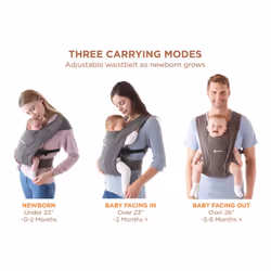 Ergobaby Embrace Cozy Newborn Essentials Baby Carrier Wrap (7-25 Pounds)  Ponte Knit  Cream
